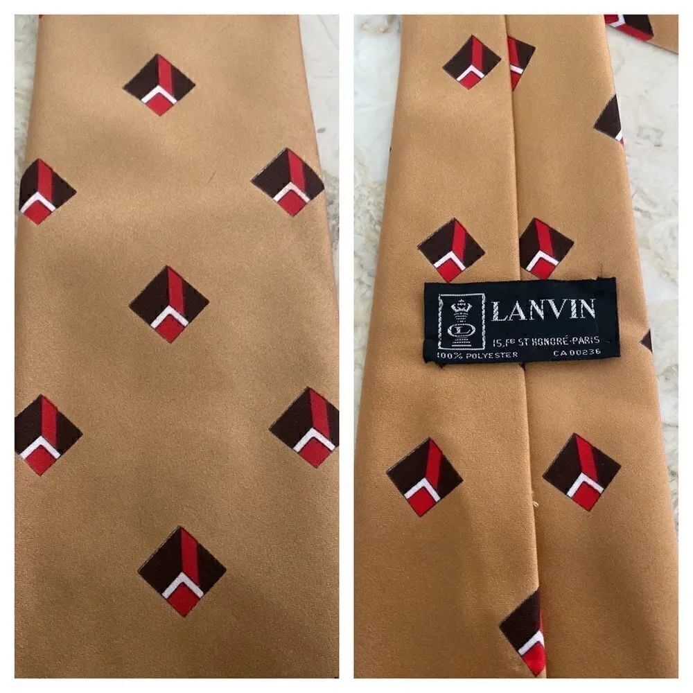 1970’s Vintage Lanvin Tie Geometric Pattern